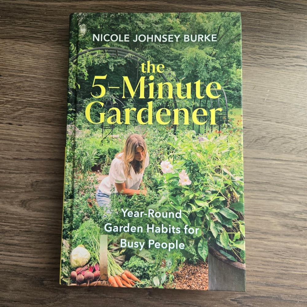 The 5-Minute Gardener Nicole Johnsey Burke Hardcover Gardening Book‎